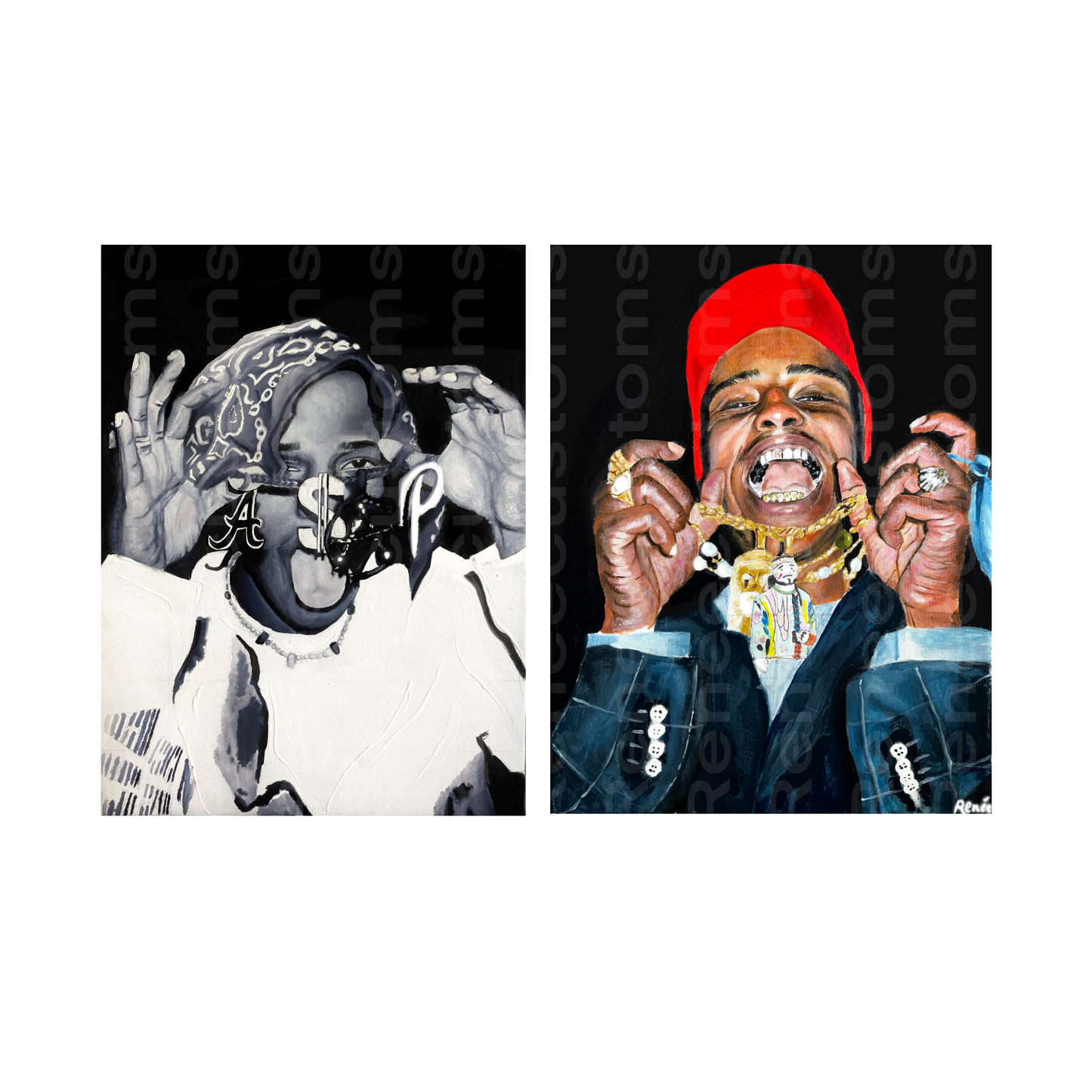 A$AP Rocky Duo Poster Print A5